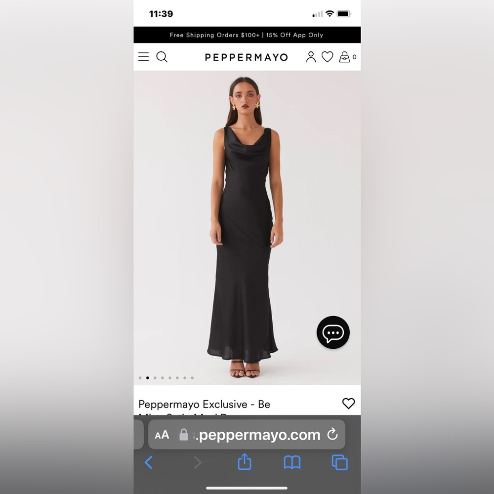 Pepper Mayo Be Mine Satin Maxi Dress